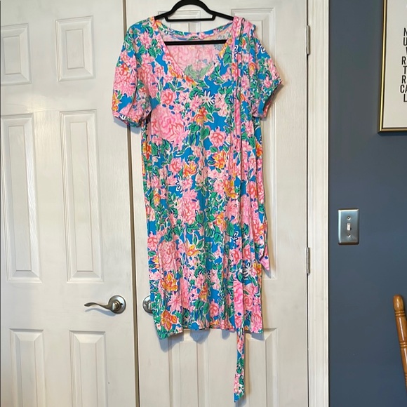 Lilly Pulitzer Isolde Knee Length Dress Rose to the Occasion - Picture 3 of 6